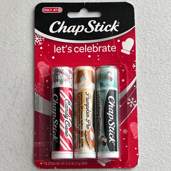 Chap Stick Holiday Collection Lip Balm 3-Pk Holiday Cocoa/Candy Cane/Pumpkin Pie - Picture 2 of 5